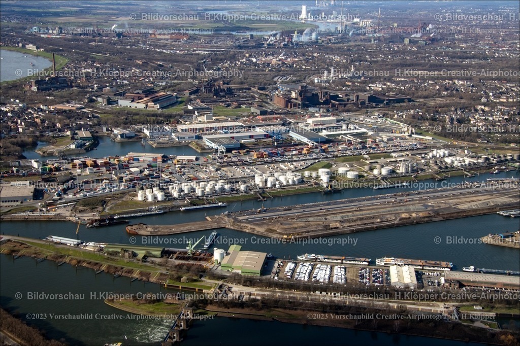 Luftbild Duisburg Öl-Insel_Hafen_Nordrhein-Westfalen_Deutschland-6004_prot | Luftbild Duisburg Öl-Insel,Hafen,Luftbildfotografie Hermann Klöpper/ Creative-Airphotography - Realisiert mit Pictrs.com