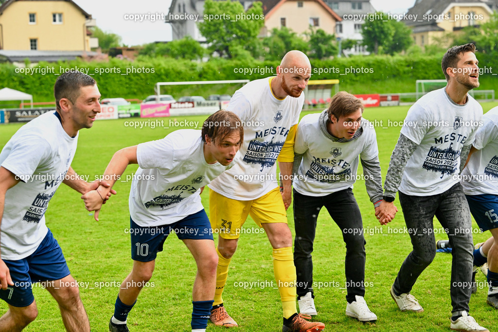 ATUS Velden Meisterfeier 2023 20.5.2023 | Jubel ATUS Velden Mannschaft, #7 Anel Mujkic, #10 Lukas Lausegger, #31 Alexander Kofler, Headcoach ATUS Velden Marcel Günther Kuster 