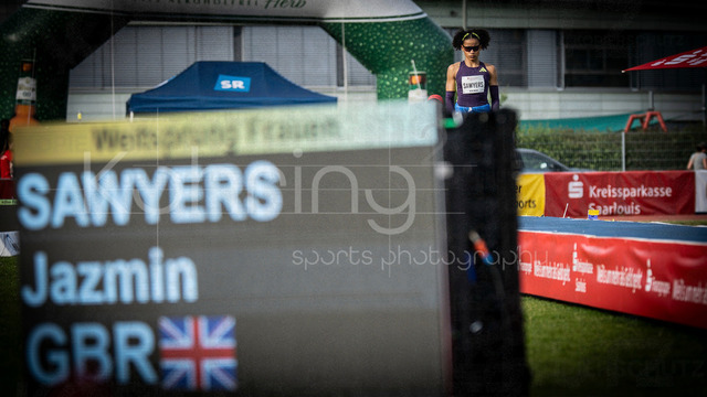 61. Internationales Pfingstsportfest; Rehlingen-Siersburg, 24.05.2026 | REHLINGEN , GERMANY - MAY 24: Jazmin Sawyers (GBR/Großbritannien) during the 61. Internationales Pfingstsportfest on 24.05.2026 at the  Bungertstadion in Rehlingen-Siersburg (Saarland / Deutschland).