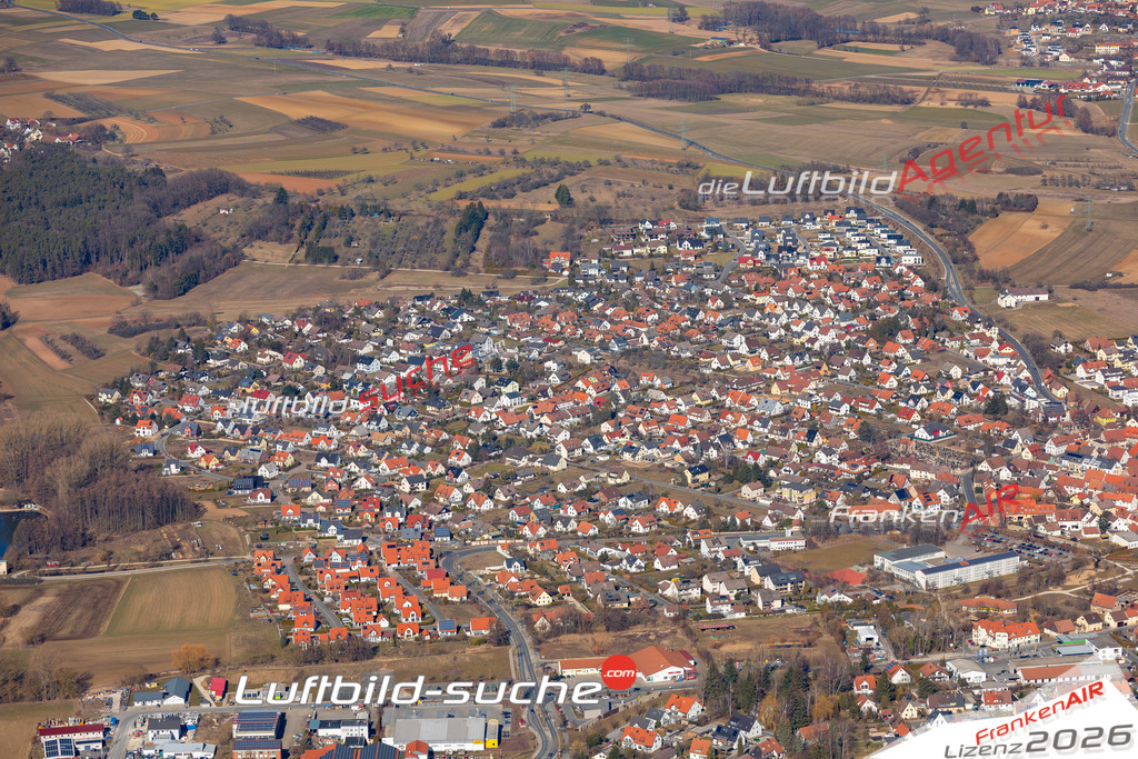 Das Luftbild der Stadt Neuenkirchen am Brand wurde 2019 vom Flugzeug heraus erstellt (keine Drohne) Aufnahmehöhe ca.400 Meter- hohe Auflösung- beste Druck-Qualität garantiert!