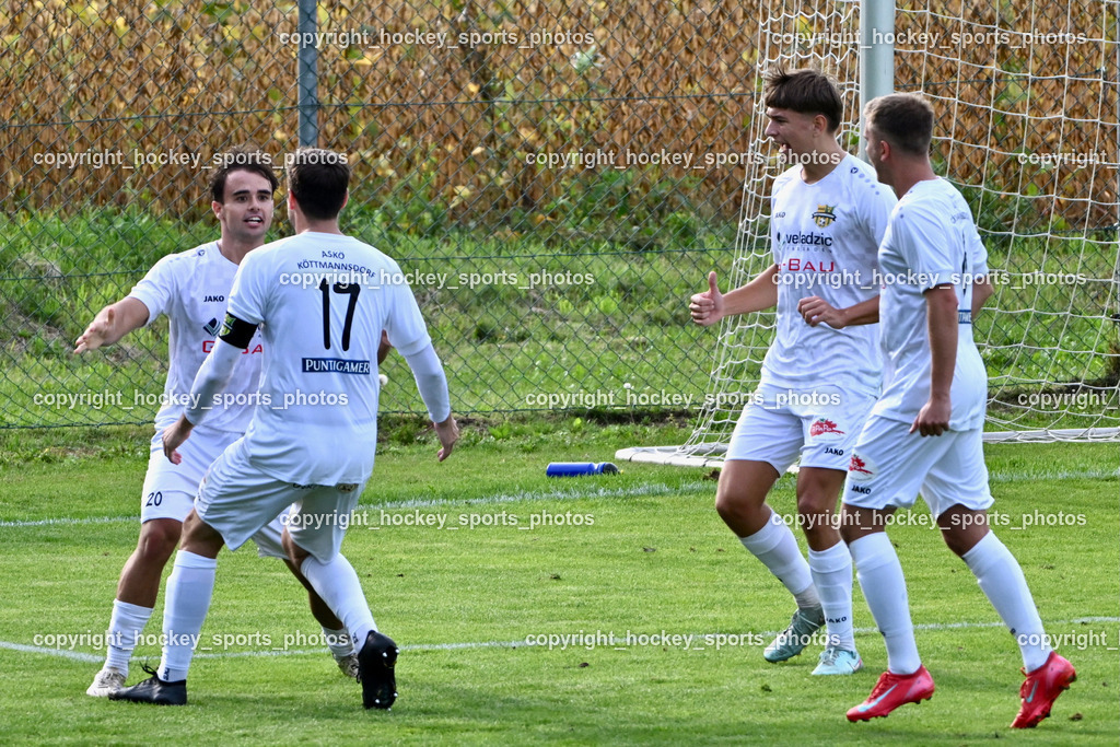 ASKÖ Köttmannsdorf vs. Union Matrei | #16 Nico Khom ASKÖ Köttmannsdorf, #6 Michael Jakopitsch ASKÖ Köttmannsdorf, Jubel ASKÖ Köttmannsdorf Mannschaft, #20 Daniel Hans Genser ASKÖ Köttmannsdorf, #17 Stephan Borovnik ASKÖ Köttmannsdorf, ASKÖ Köttmannsdorf vs. Union Matrei, ASKÖ Köttmannsdorf vs. Union Matrei am 13.09.2025 in Köttmannsdorf (Sportplatz Köttmannsdorf), Austria, (Photo by Bernd Stefan)