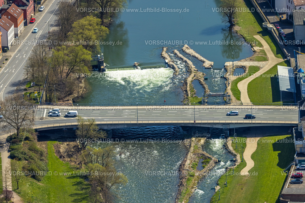 Hagen220402025 | Luftbild, Wildwasserpark am Fluss Lenne, Brücke Stennertstraße, Hohenlimburg, Hagen, Ruhrgebiet, Nordrhein-Westfalen, Deutschland