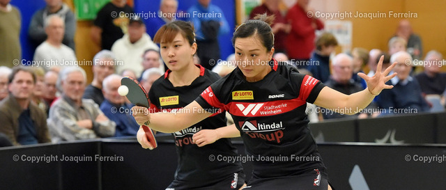 Liu_Wan-02 | 2025.03.01  Tischtennis  Damen 1. Bundesliga TSV 1909 Langstadt - TTC 1946 Weinheim v.l., Weishan Liu (TTC 1946 Weinheim Tischtennis Damen 1.Bundesliga) und Yuan Wan (TTC 1946 Weinheim Tischtennis Damen 1.Bundesliga)  - Realisiert mit Pictrs.com