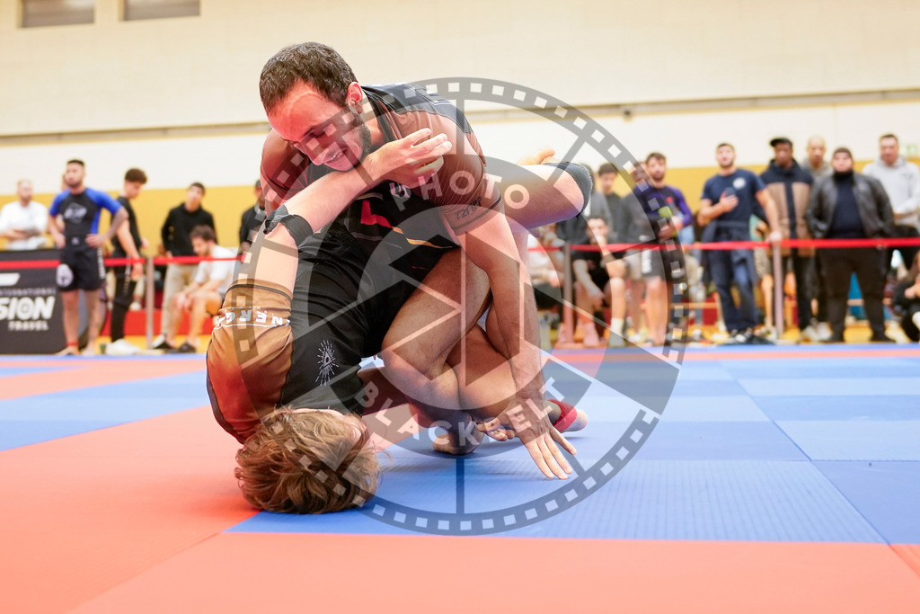 20240203PBB09576 | Fighters compete during the Brazilian Jiu-Jitsu Championship of the AJP Tour in Maintal by Frankfurt am Main, Germany, on February 2, 2024.