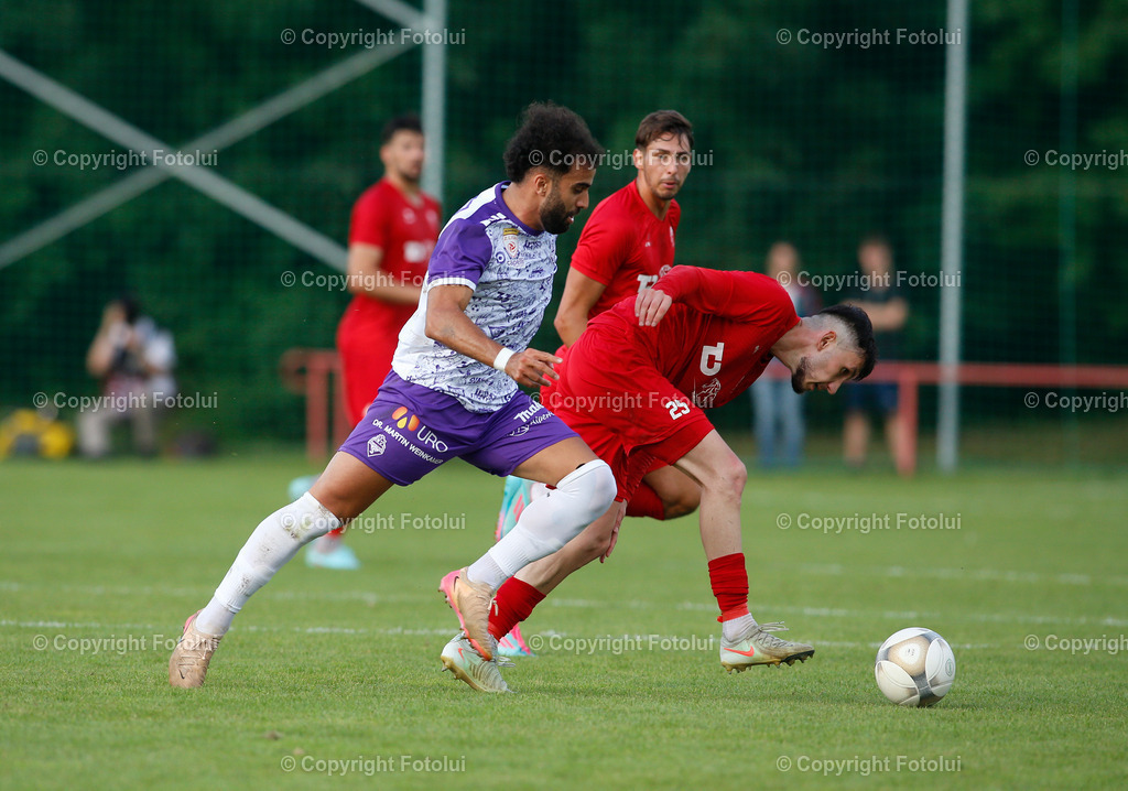 A_LUI_26072025_52 | SPORT,FUSSBALL,UNIQA OEFB CUP 1.RUNDE   26.07.2025 ASKOE OEDT-AUSTRIA SALZBURG IM BILD: BELMIN CIRKIC  (OEDT) UND DENIZCAN COSGUN (SALZBURG) FOTO:FOTOLUI