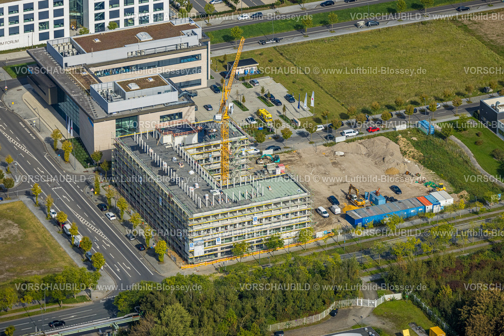 Dortmund231000339 | Luftbild, Technologiepark Gewerbegebiet Phoenix West, Daikin Chemical Europe Innovation Center und Baustelle mit Neubau TÜV Nord, Hörde, Dortmund, Ruhrgebiet, Nordrhein-Westfalen, Deutschland