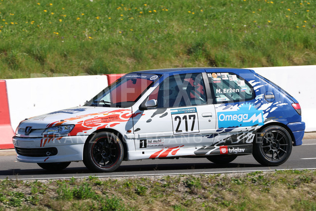 FIA European Hill Climb Championship – Rechberg 2026 | FIA European Hill Climb Championship at Rechberg, held from 24 to 26 April 2026 near Tulwitz, Styria, Austria. The image shows Maša ERŽEN (SLO) Peugeot 306 S16.
