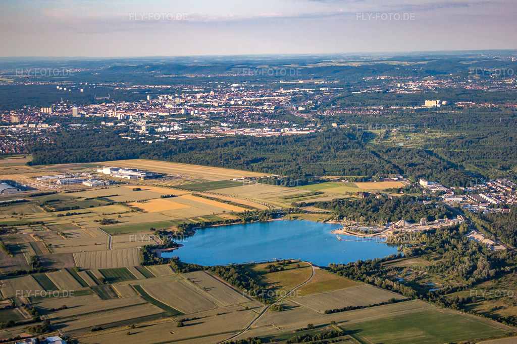 Luftbild: Rheinstetten Segelflug Landeanflug im Ortsteil Silberstreifen in Rheinstetten im Bundesland Baden-Württemberg in Deutschland. Foto: IMG_66715.jpg vom 05.06.2014 durch Werner Riehm/FLY-FOTO.de