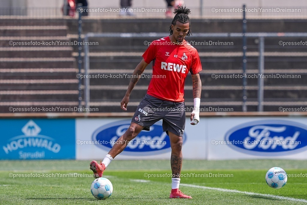 xYDR14052501022 | 14.05.2025, xydrx, Fußball, Training, 1.FC Köln, Geißbockheim: Damion Downs (1.FC Köln #42)