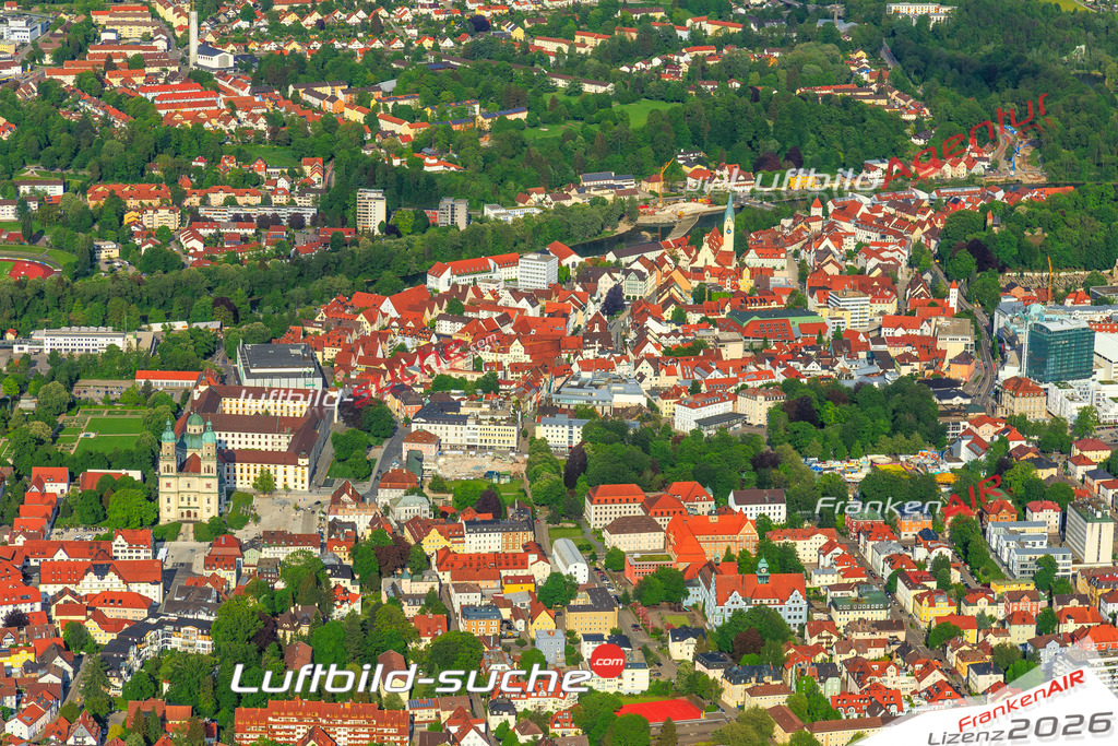 Die Luftaufnahme Staudach - Kempten Allgäu wurde vom UL-Flugzeug (keine Drohne) aus fotografiert.Hohe Druck- Auflösung-die Geschenkidee!