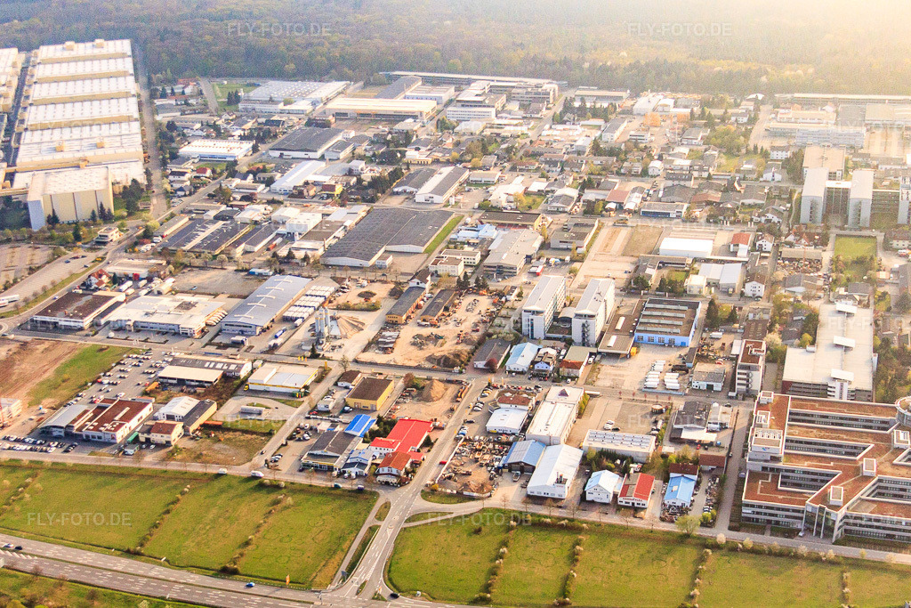 Luftbild: Industriegebiet Altrottstr in Walldorf im Bundesland Baden-Württemberg in Deutschland. Foto: IMG_49439.jpg vom 06.04.2012 durch Werner Riehm/FLY-FOTO.de