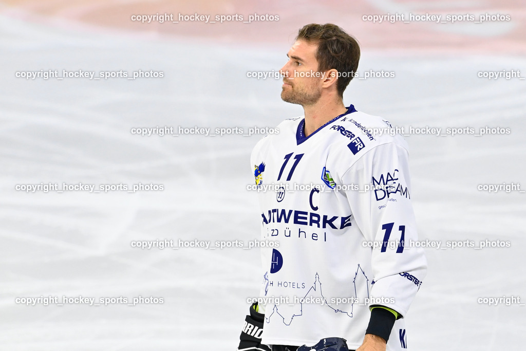 EC KAC Future Team vs. Die Adler Kitzbühl 7.10.2023 | #11 Hochfilzer Henrik EC Kitzbühel, EC KAC Future Team vs. Die Adler Kitzbühl 7.10.2023, EC KAC Future Team vs. Die Adler Kitzbühl am 07.10.2023 in Klagenfurt (Messehalle Klagenfurt), Austria, (Photo by Bernd Stefan)
