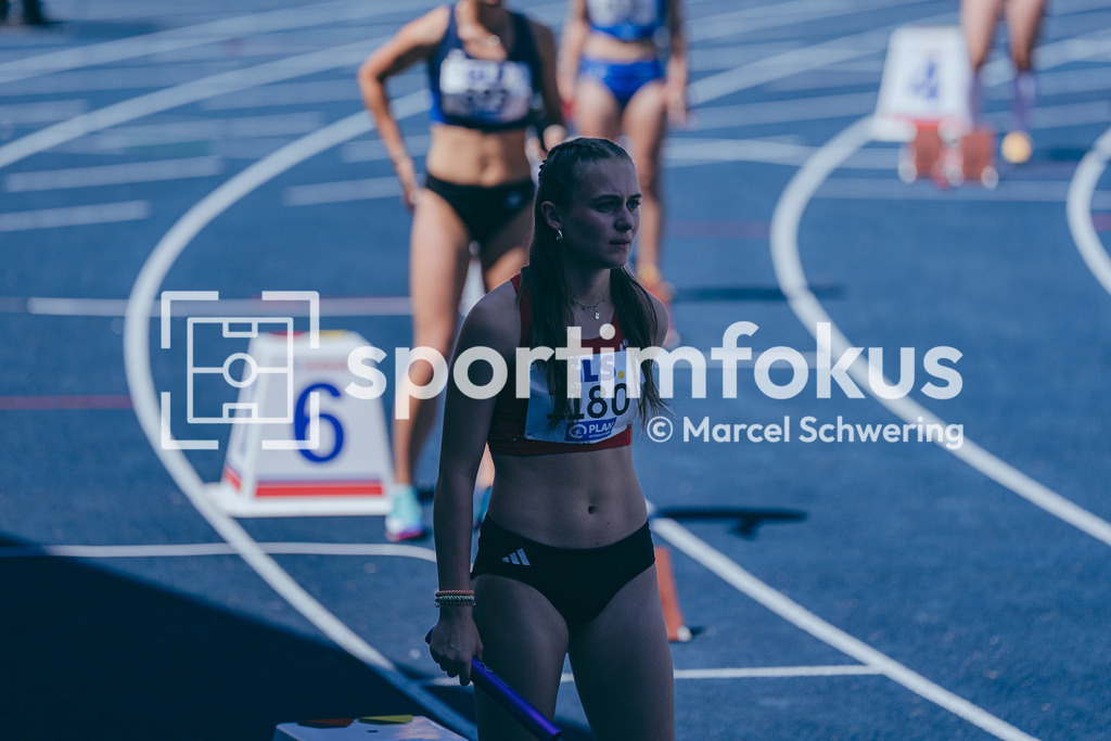 Deutsche Meisterschaften U20 / U16 2026 | Mila Steffens, LG Reinbek/Ohe, 1180, 4x100-Meter-Staffel, Deutsche Meisterschaften der U20 &amp; U16 2026, Lohrheidestadion Bochum-Wattenscheid, 10.07.2026. Foto: Marcel Schwering / sportimfokus - Realisiert mit Pictrs.com