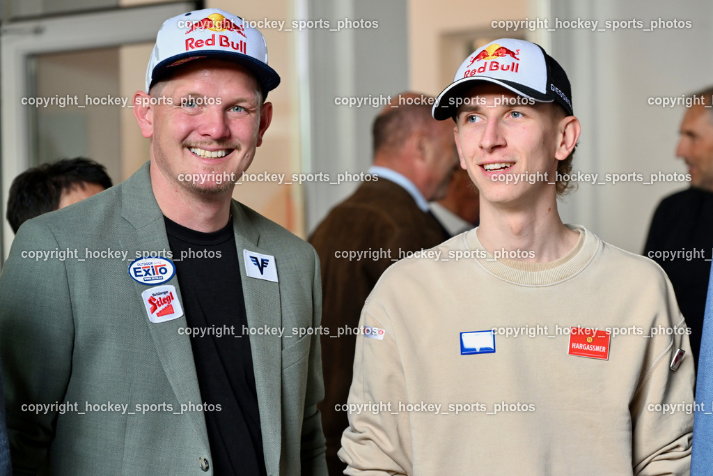 Empfang Daniel Tschofenig | Thomas Morgenstern, Daniel Tschofenig, Empfang Daniel Tschofenig, Empfang Daniel Tschofenig am 10.05.2025 in Hohenthurn (Mehrzweckhaus Hohenthuurn), Austria, (Photo by Bernd Stefan)