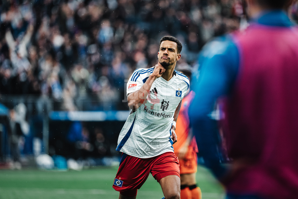 Fußball | Männer | Saison 2024/2025 | 2. Fußball-Bundesliga | 7. Spieltag | Hamburger SV vs. SC Paderborn 07 | 28.09.2024 | Robert Glatzel (#9, HSV) Torjubel