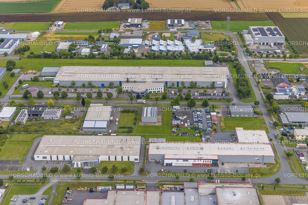 Warstein240713627Belecke | Luftbild, HARRES Metall-design GmbH Ladenbauer im Industriepark Gewerbegebiet-Nord, Belecke, Warstein, Sauerland, Nordrhein-Westfalen, Deutschland