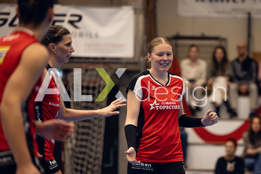 Volleyball I Frauen I Saison 2025-2026 I Volleyball NLA | Women I Round 14 I VC Kanti Schaffhausen - NLZ Volleyball Academy Zürich I 16.01.2026 | VC Kanti Schaffhausen - 9 Jordan Lockwood (USA) – Diagonal - Realisiert mit Pictrs.com