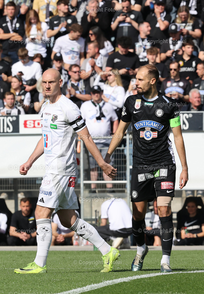 A_LUI_240525_13 | SOORT FUSSBALL ADMIRAL BUNDESLIGA STURM GRAZ -RZ PELLETS WAC 24.05.2025 IM BILD: GORENC STANKOVIC (STURMGRAZ) UND NICOLAS WIMMER (WAC) FOTO: FOTOLUI/MW