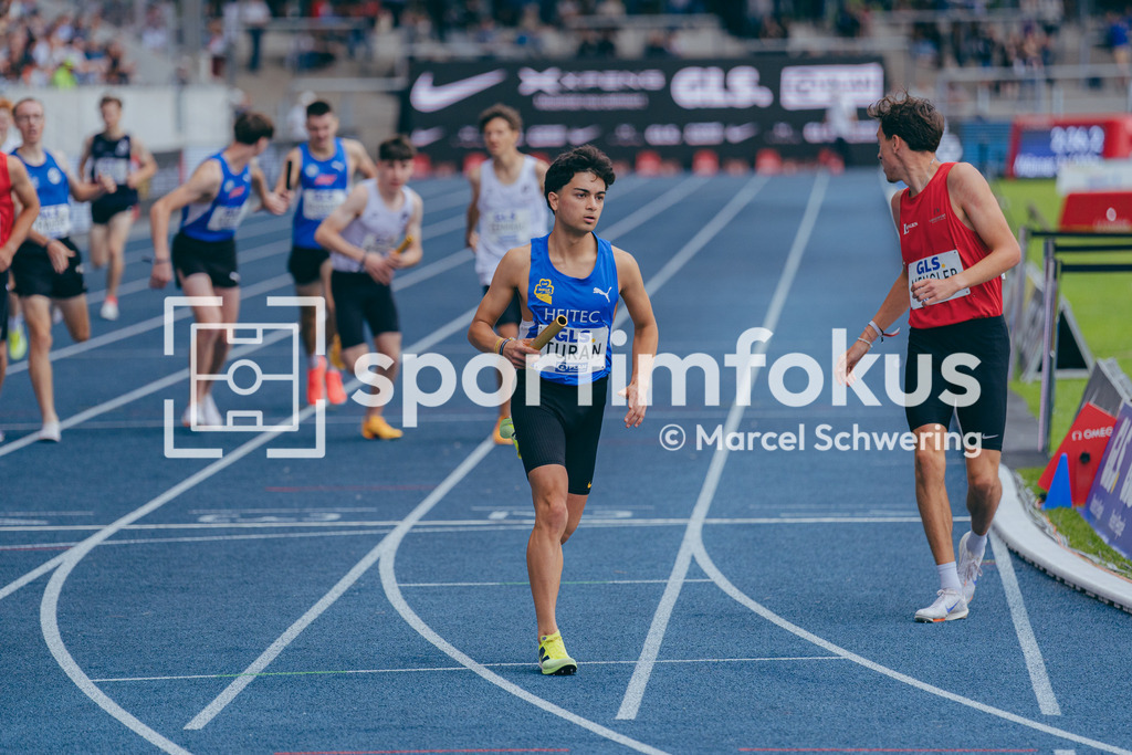 Deutsche Meisterschaften der Frauen und Männer 2026 | Taha Turan, LAC Quelle Fürth, 3x1000-Meter-Staffel, Deutsche Meisterschaften der Frauen und Männer 2026, Lohrheidestadion Bochum-Wattenscheid, 26.07.2026. Foto: Marcel Schwering / sportimfokus - Realisiert mit Pictrs.com