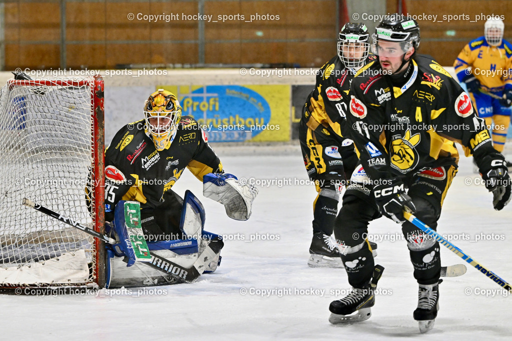 MET PHOTOVOLTAIK HORNETS SPITTAL vs. 1. EHC ALTHOFEN | #35 Egger Luca EC Hornets Spittal, #47 Kohlmaier Luca EC Hornets Spittal, MET PHOTOVOLTAIK HORNETS SPITTAL vs. 1. EHC ALTHOFEN, MET PHOTOVOLTAIK HORNETS SPITTAL vs. 1. EHC ALTHOFEN am 10.01.2026 in Spittal an der Drau (Eissportzentrum Spittal), Austria, (Photo by Bernd Stefan)