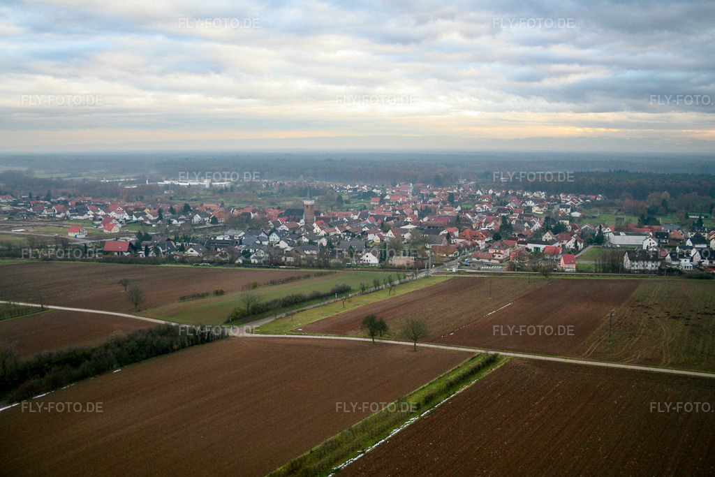 Luftbild: Ortsansicht im Ortsteil Schaidt in Wörth im Bundesland Rheinland-Pfalz in Deutschland. Foto: IMG_0067.jpg vom 03.12.2005 durch Werner Riehm/FLY-FOTO.de