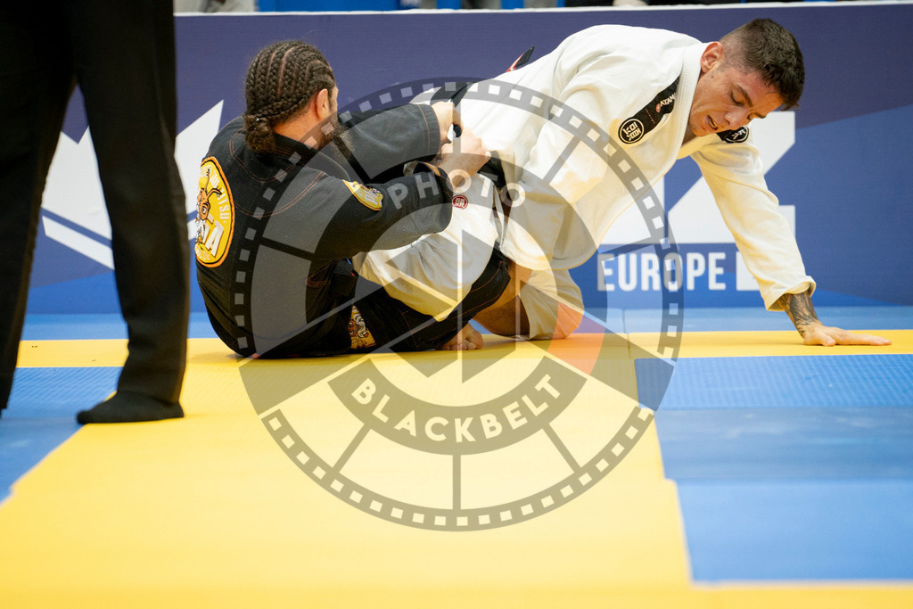 20240124PBB02296 | Fighters compete during the second day of the IBJJF European Championship in Paris, France, on January 24, 2024.