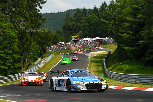 24hNbr19_0138878DR_BU | 24h Nürburgring 2019 - ADAC TOTAL 24-Rennen - Foto: Gruppe C Photography; #4 Audi R8 LMS GT3 Evo, Audi Sport Team Phoenix: Pierre Kaffer, Frank Stippler, Frederic Vervisch, Dries Vanthoor - Realisiert mit Pictrs.com