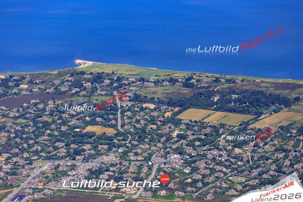 Die Luftbildaufnahme Kampen - Sylt wurde 2018 mittels Flugzeug (keine Drohne) erstellt. Perfekte Schärfe und Druck- Auflösung- Garantiert!