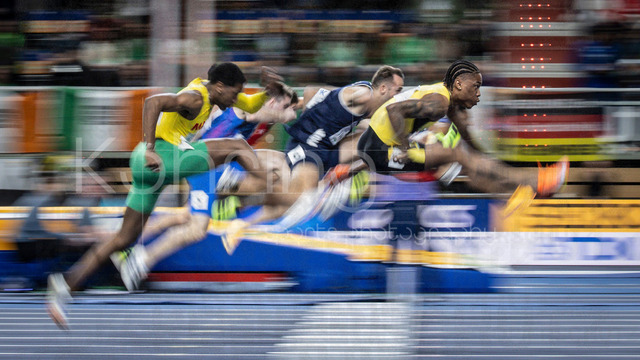 World Athletics Indoor Championships Kujawy Pomorze 26, 21.03.2026 | TORUN, POLAND - MARCH 21:  Jerome CAMPBELL (JAM) competes in the men's 60m hurdles during the World Athletics Indoor Championships Kujawy Pomorze 26 on day 2 / session 1 at Kujawsko-Pomorska Arena Torun on March 21, 2026 in Torun, Poland. 