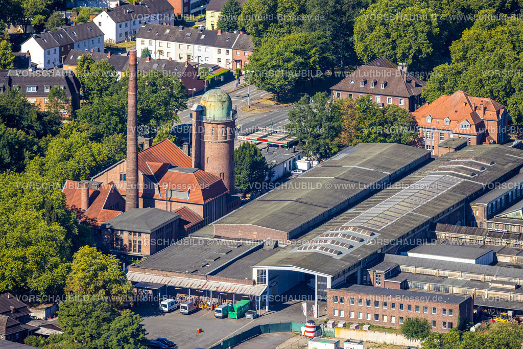 Gelsenkirchen220801436 | Luftbild, Neues Pumpwerk-Gebäude der Emschergenossenschaft nahe der Sutumer Brücken auf der Schleuseninsel zwischen Rhein-Herne-Kanal und Fluss Emscher, Schalke-Nord in Gelsenkirchen, Ruhrgebiet, Nordrhein-Westfalen, Deutschland