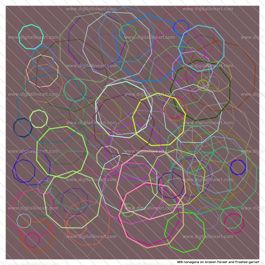 109-nonagons-broken-forest-and-frosted-garnet | digitallineart - Realisiert mit Pictrs.com
