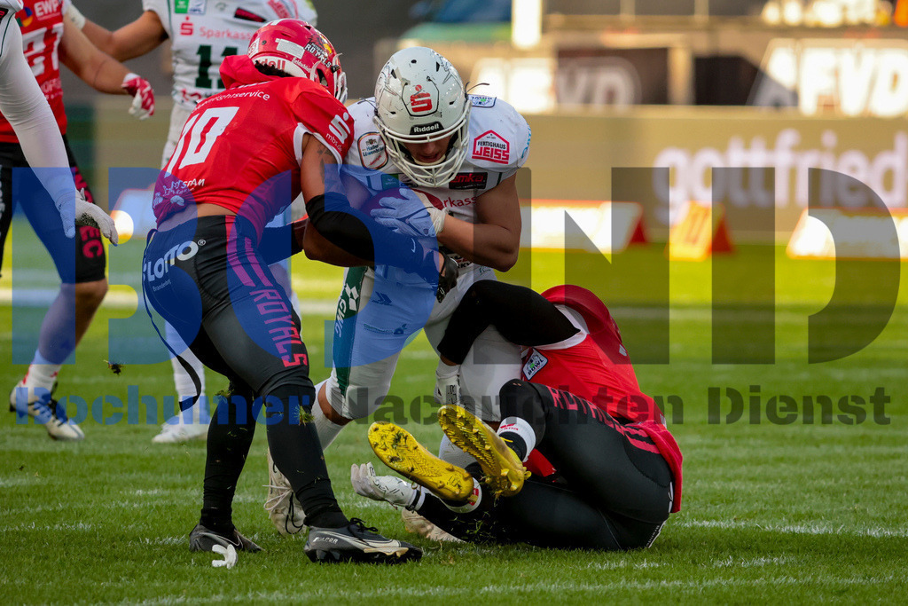  14.10.2023 - 
 | Sebastian Sendlak / Bochumer Nachrichtendienst (BOND) - GFL-Bowl 2023: Schwaebisch Hall Unicorns vs. Potsdam Royals - Realisiert mit Pictrs.com