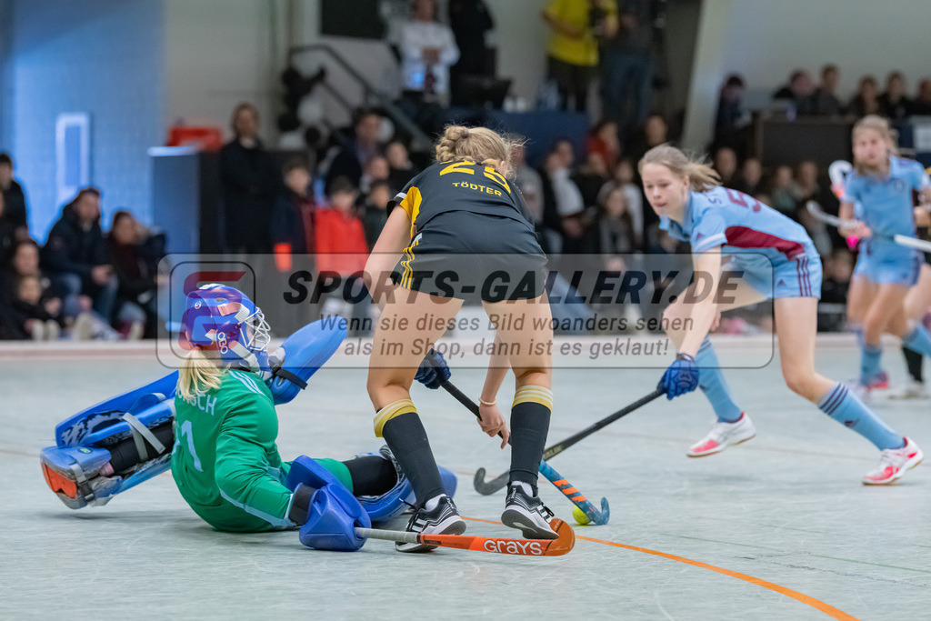 HK_20230226_104918 | Deutsche Meisterschaft WU16 Spiel 1. Halbfinale Havestehuder THC - UHC Hamburg am 26.2.2023 DSC 99, Düsseldorf ,