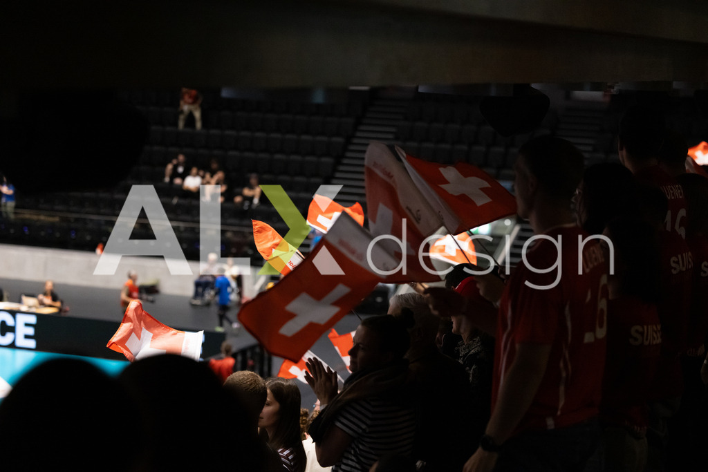Luxembourg v Switzerland - CEV European League Men | KRIENS, SWITZERLAND - JUNE 12: Fans of Switzerland during the CEV European League match between Luxembourg and Switzerland at Pilatus Arena on June 12, 2026 in Kriens, Switzerland. - Realisiert mit Pictrs.com