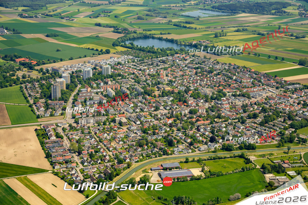 Das Luftbild zeigt Ludwigsfeld Neu-Ulm - Die Luftaufnahme wurde 2023 vom UL-Flugzeug aus erstellt ( keine Drohne ) - Hochauflösende Luftaufnahme - Für grossformatige Ausdrucke geeignet. Die Geschenkidee !Mit Lizenz und Bildrechte bestellbar