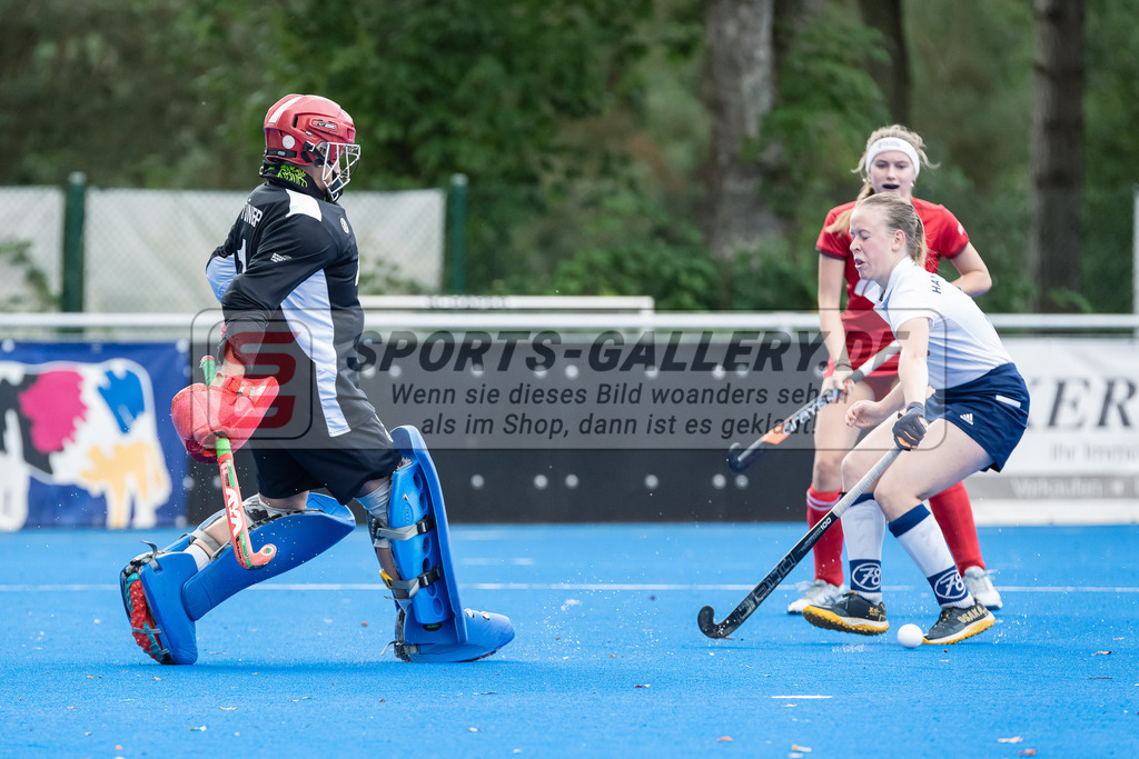 HK_20230923_104570 | 2. Bundesliga Damen Crefelder HTC - Hannover 78 am 23.9.2023 CHTC, Krefeld , Sonja Thüner Torfrau ( Crefelder HTc #1 )