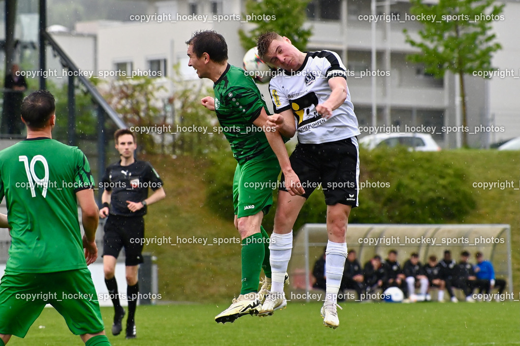 SC Landskron vs. SV Spittal | #8 Philipp Gatti SC Landskron, #7 Ralph Roman Scheer SV Spittal, SC Landskron vs. SV Spittal, SC Landskron vs. SV Spittal am 08.05.2024 in Villach (Sportplatz Landskron), Austria, (Photo by Bernd Stefan)