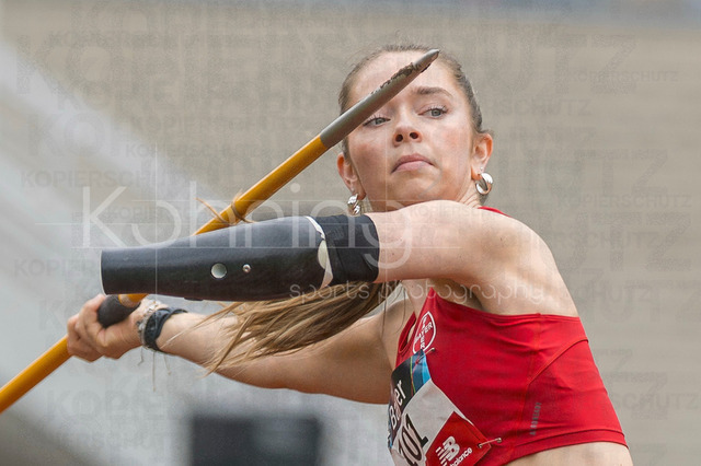 Para Heimspiel 7.0; Leverkusen, 18.07.2026 | LEVERKUSEN, GERMANY - JULY 18, 2026 : Lise Petersen (GER/Hamburger SV) competing during the javelin throw of the Para Heimspiel 7.0 at Fritz Jacobi Sports Complex on July 18, 2026 in Leverkusen, Germany.