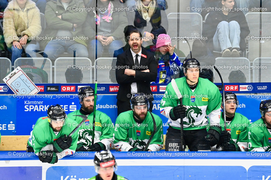 EC IDM WÄRMEPUMPEN VSV vs. Olimpija Ljubljana | Spielerbank Olimpija Ljubljana, Headcoach Olimpija Ljubljana BEN COOPER, EC IDM WÄRMEPUMPEN VSV vs. Olimpija Ljubljana, EC IDM WÄRMEPUMPEN VSV vs. Olimpija Ljubljana am 01.02.2026 in Villach (Stadthalle Villach), Austria, (Photo by Bernd Stefan)