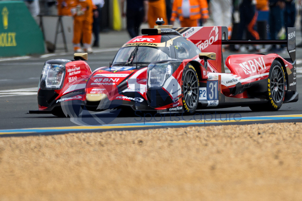 Trainproduction-20230610-2050 | LE MANS,FRANCE,10.Jun.23 - MOTORSPORTS - WEC, FIA World Endurance Championships, 24 Hours of Le Mans, Circuit de la Sarthe, race. Image shows Sean Gelael (INA), Ferdinand Habsburg-Lothringen (AUT) and Robin Frijns (NED/ Team WRT).  Photo: Trainproduction / Matthias Trinkl