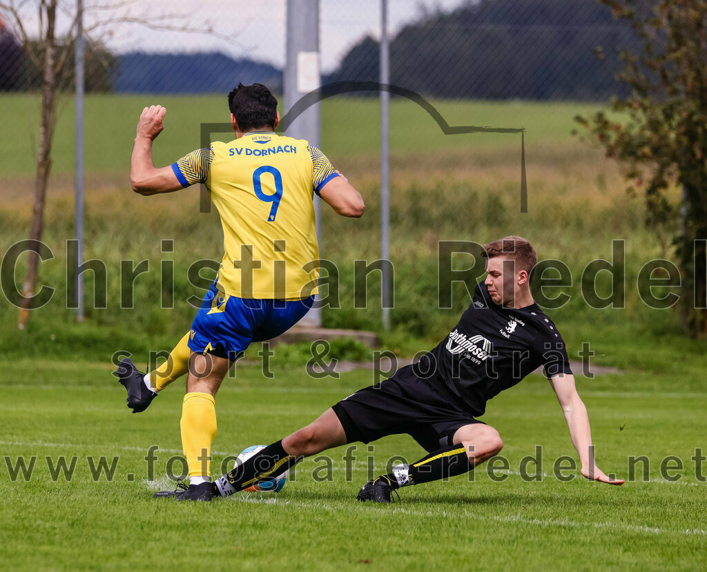 2023-09-03_053_TSV_Grafing_II_gegen_SV_Dornach_II | Grafing, Deutschland, 03.09.2023:
Fußball, A-Klasse 2023 / 2024, 3. Spieltag, TSV Grafing II gegen SV Dornach II, Endergebnis: 0:0

Shpend Avdullahi (SV Dornach, #9), Michael Maisch (TSV Grafing, #13)

Foto: Christian Riedel / fotografie-riedel.net