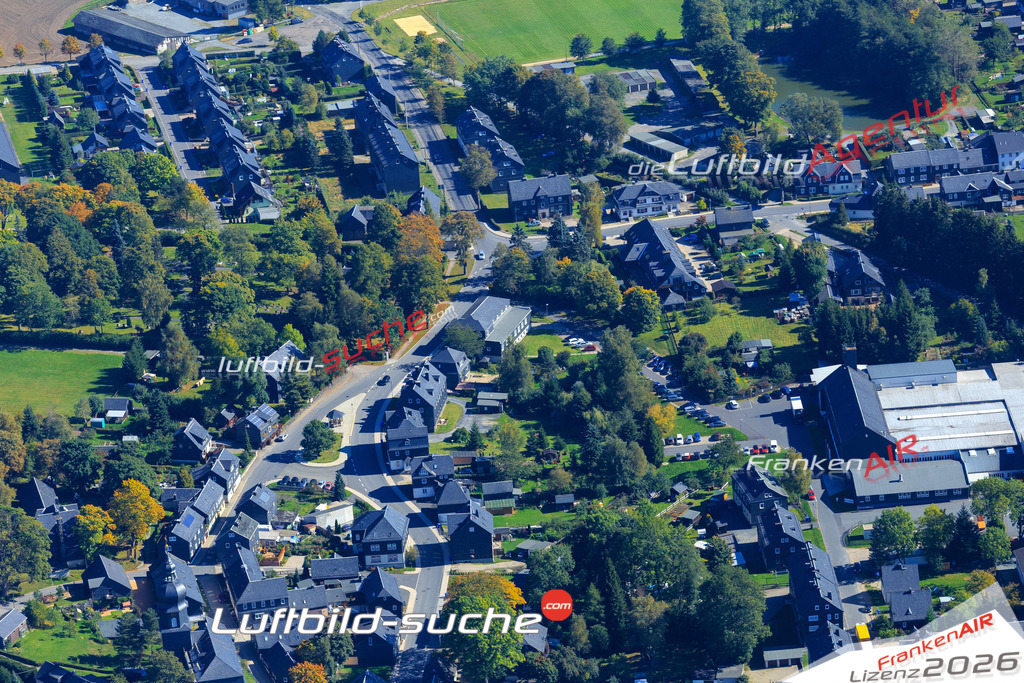 Die Luftaufnahme der Stadt Ludwigsstadt wurde vom UL-Flugzeug heraus erstellt ( keine Drohne )- hohe Auflösung für beste Qualität