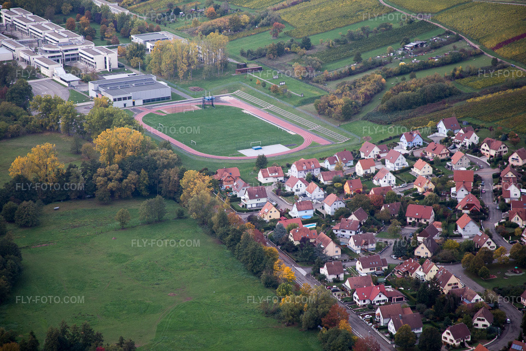 Aerial view: View of the town in the district Altenstadt in Wissembourg in the state Bas-Rhin, France.Photo: IMG_084581.jpg taken on 10/23/2015 by Werner Riehm/FLY-FOTO.comResolution of the original: 5472 x 3648 px