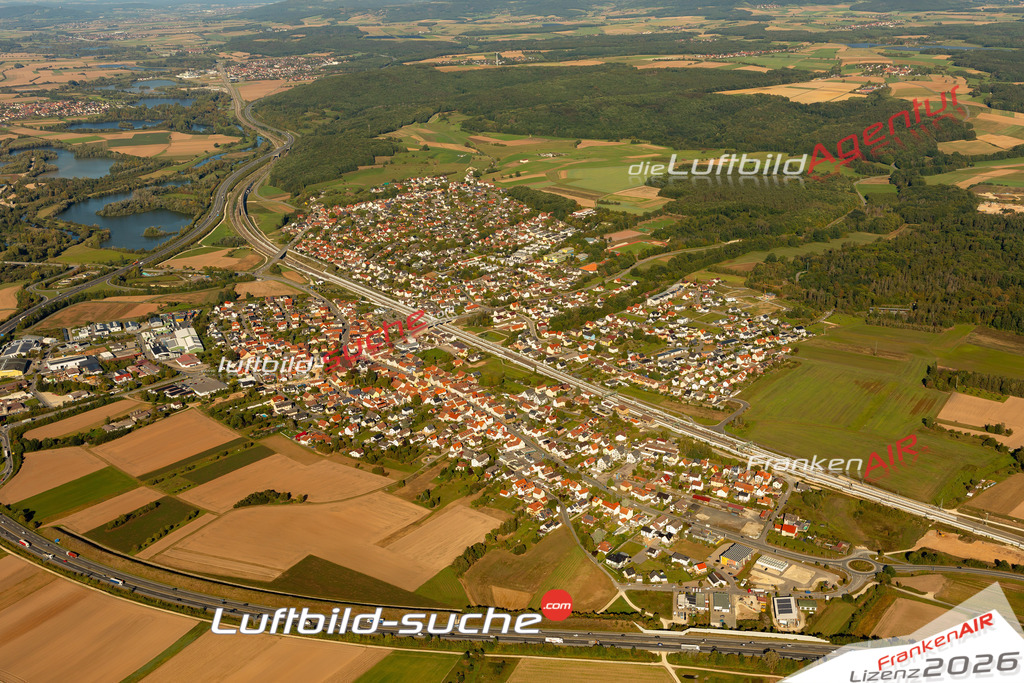 Das Luftbild zeigt :  Breitengüßbach - Die Luftaufnahme wurde 2023 vom UL-Flugzeug aus erstellt ( keine Drohne ) - Hochauflösende Luftaufnahme - Für grossformatige Ausdrucke geeignet. Die Geschenkidee !Mit Lizenz und Bildrechte bestellbar