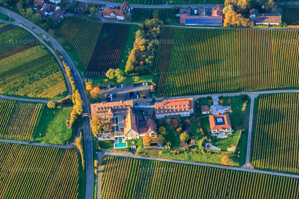 Luftbild: Hotel Leinsweiler Hof in Leinsweiler im Bundesland Rheinland-Pfalz in Deutschland. Foto: IMG_60625.jpg vom 24.10.2013 durch Werner Riehm/FLY-FOTO.de