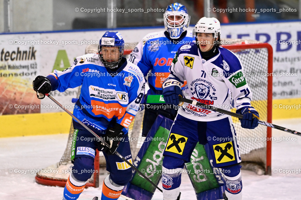 ESC Sparkasse STEINDORF vs. UECR Huben | #81 CIMZAR TADEJ ESC Steindorf, #71 Sinegubovs Antons UECR EISBÄREN HUBEN, #70 Moser Lukas ESC Steindorf, ESC Sparkasse STEINDORF vs. UECR Huben, ESC Sparkasse STEINDORF vs. UECR Huben am 30.01.2026 in Steindorf (Ossiachersee Halle), Austria, (Photo by Bernd Stefan)