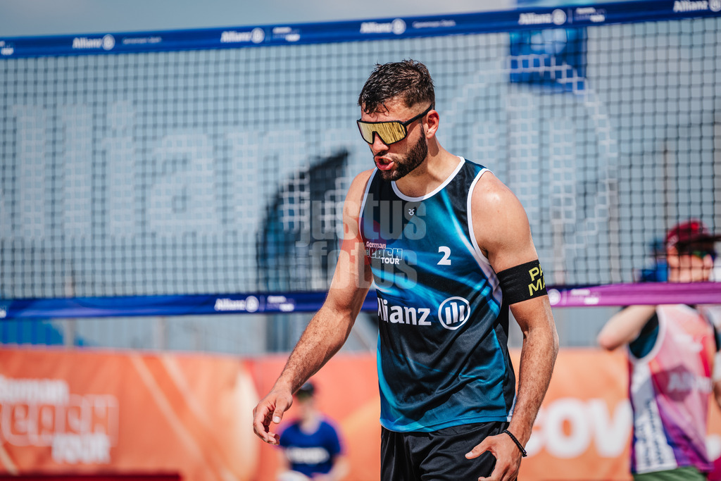 Beachvolleyball | Männer | German Beach Tour 2024 | Tourstop Düsseldorf | 18.05.2024 | Nico Wegner schimpft