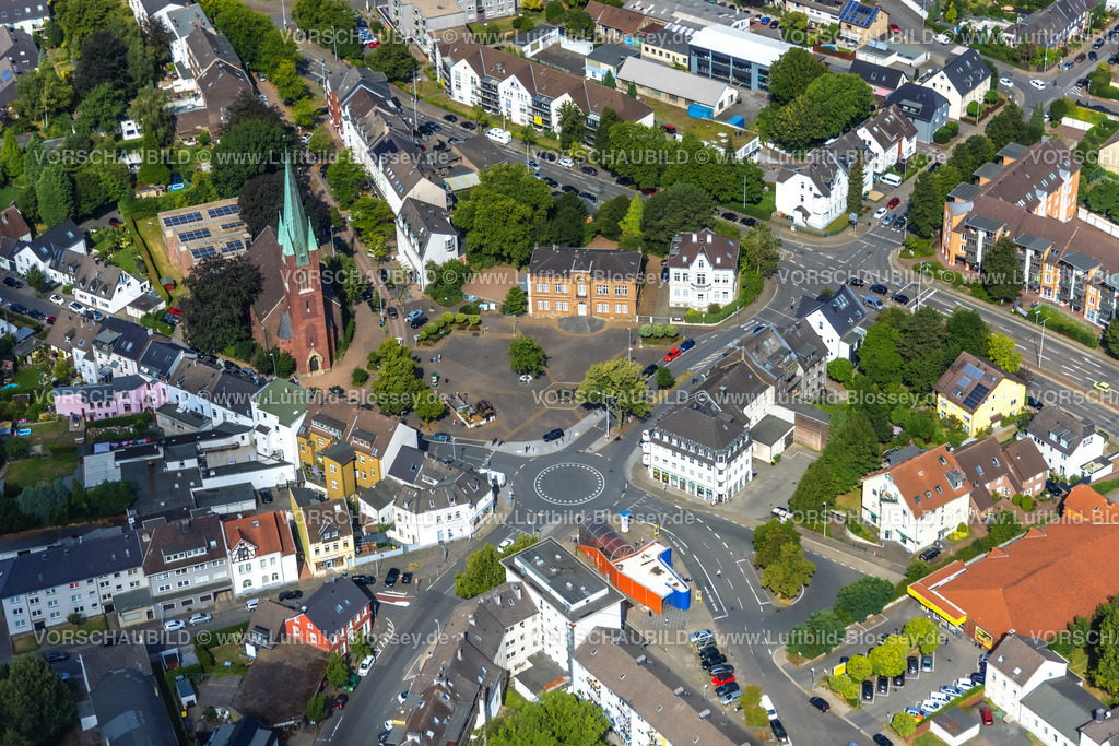 Muelheim220801983 | Luftbild, Evang. Gnadenkirche - Kirchengemeinde Heißen, Heißen - Mitte, Mülheim an der Ruhr, Ruhrgebiet, Nordrhein-Westfalen, Deutschland