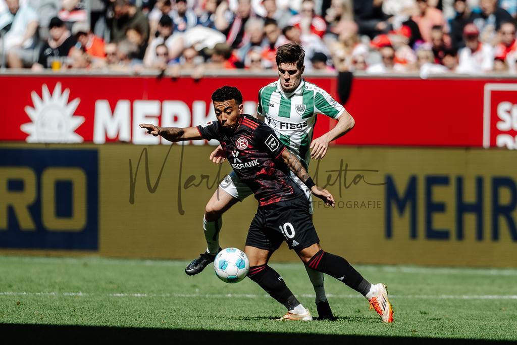 2. Bundesliga, Saison 2024/25, 28. Spieltag: Fortuna Düsseldorf - SC Preußen Münster | Düsseldorf, 05.04.2025: 2. Bundesliga, 28. Spieltag, Fortuna Düsseldorf gegen SC Preußen Münster in der Merkur Spiel-Arena in Düsseldorf. Foto: sportfotografie.ms | Markus Paletta - Realisiert mit Pictrs.com