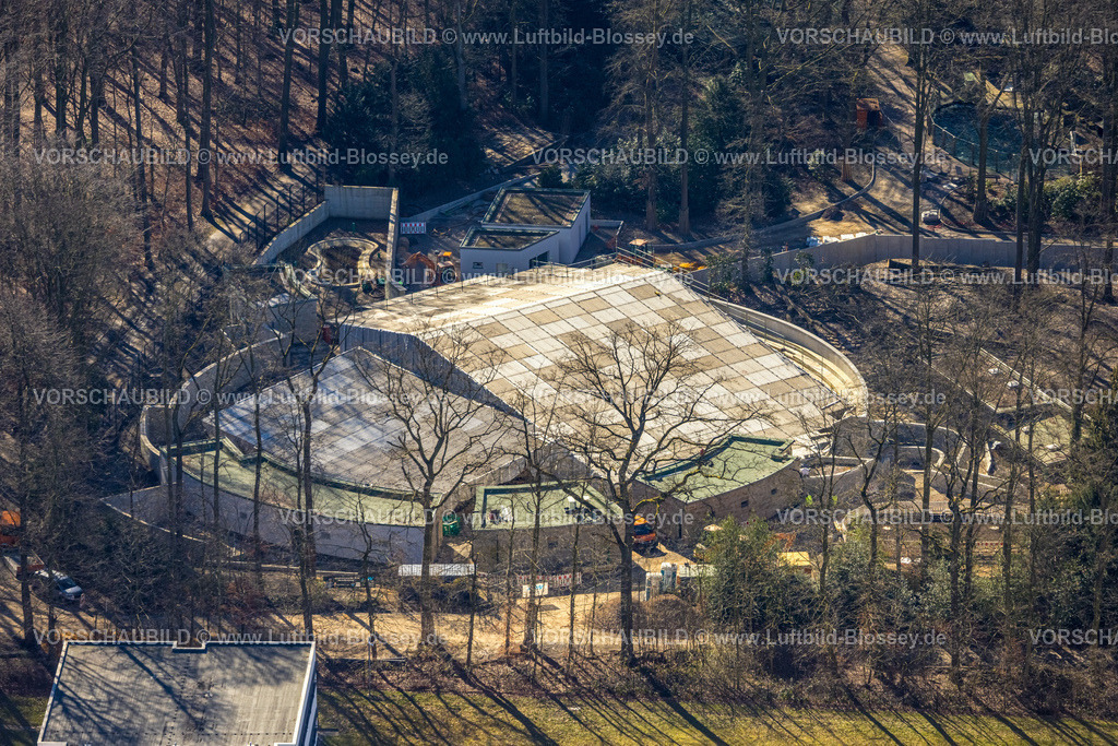 Dortmund250300642 | Luftbild, Zoo Dortmund, Baustelle mit Neubau Robbenanlage, Rombergpark-Lücklemberg, Dortmund, Ruhrgebiet, Nordrhein-Westfalen, Deutschland